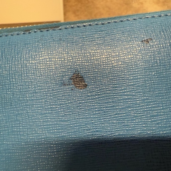 Fendi, monster strass, blue with face zip around wallet, small marks - Picture 4 of 8